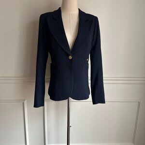 SMYTHE One Button Blazer in navy ~ size 10, pre-owned!